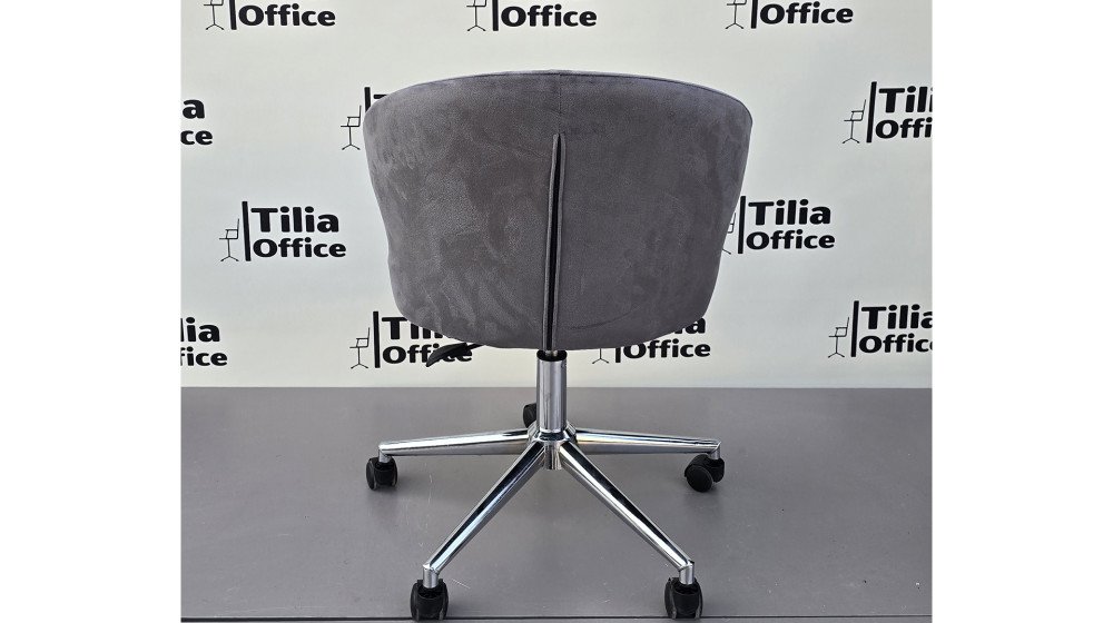 Coket Çalışma Koltuğu Krom Konik Ayak Koyu Gri